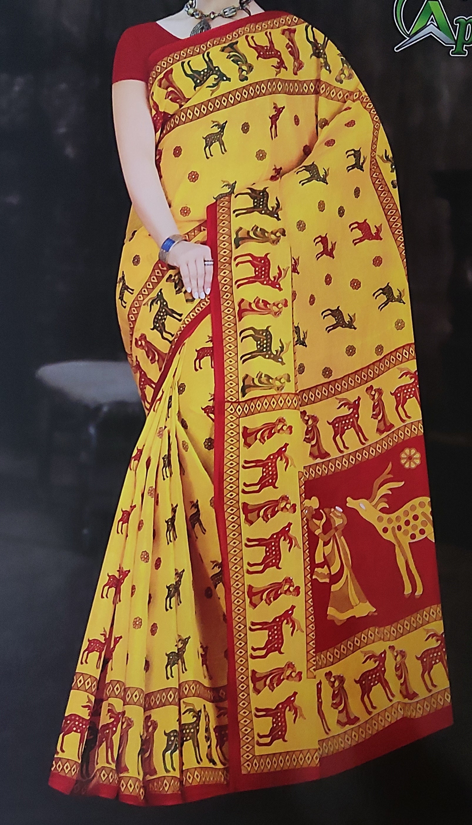 Cotton printed saree