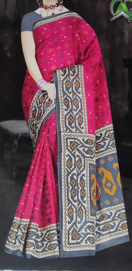 Cotton printed saree