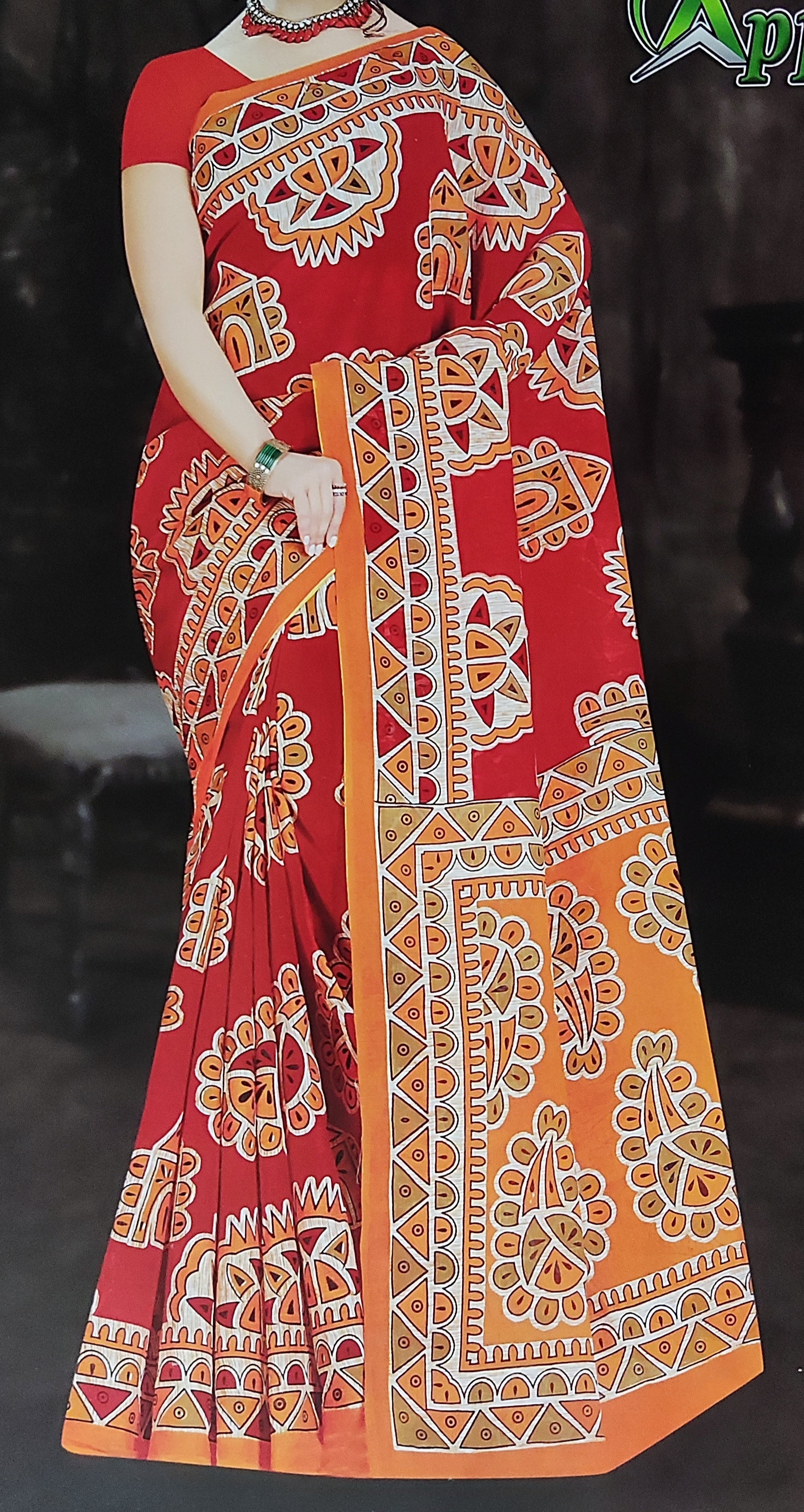 Cotton printed saree