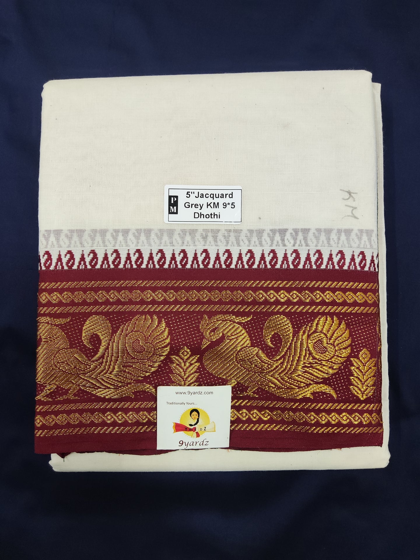 Cotton Dhothi 9*5 kanchi mundhi