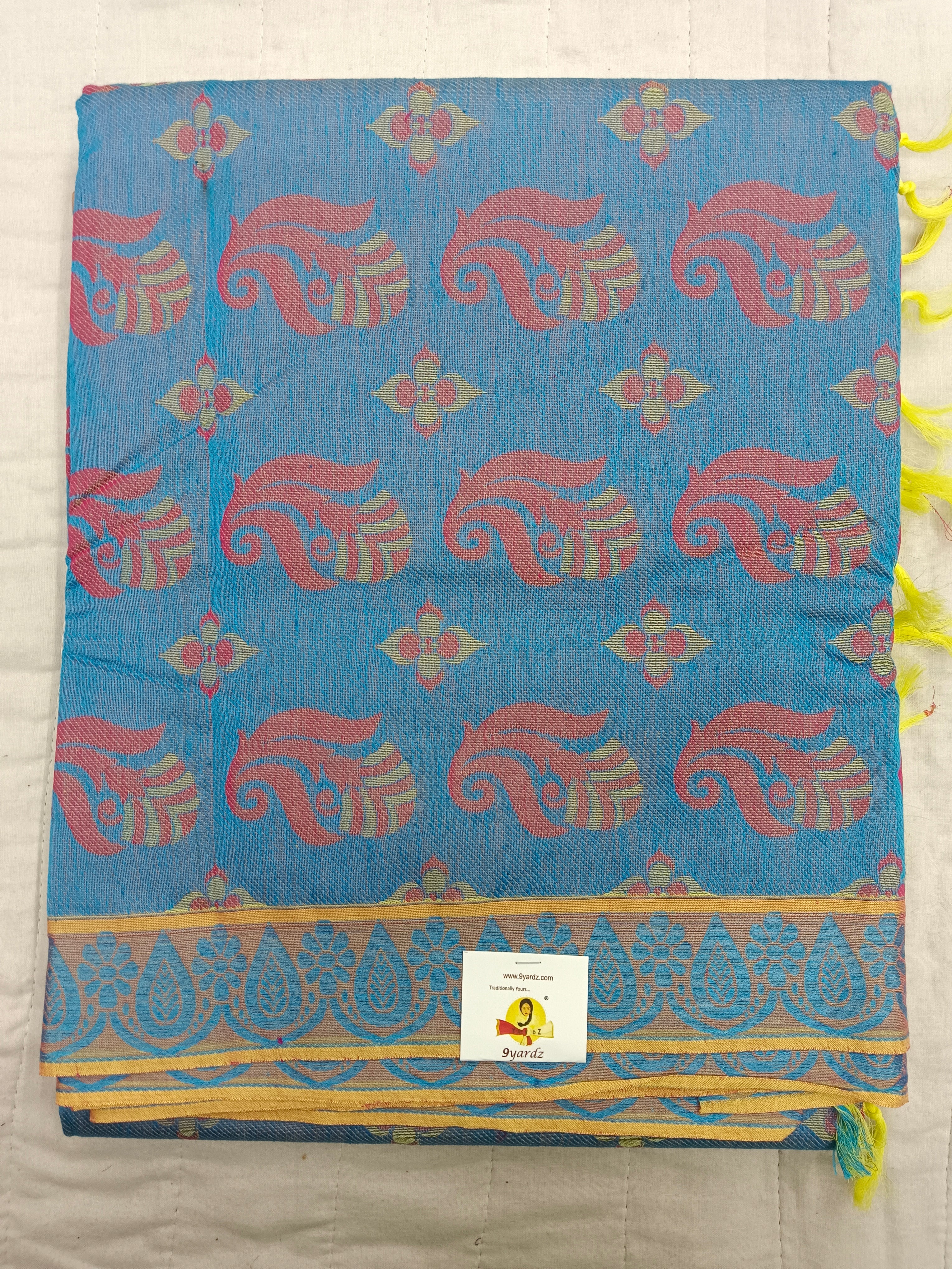Rich Cotton Embossed sarees