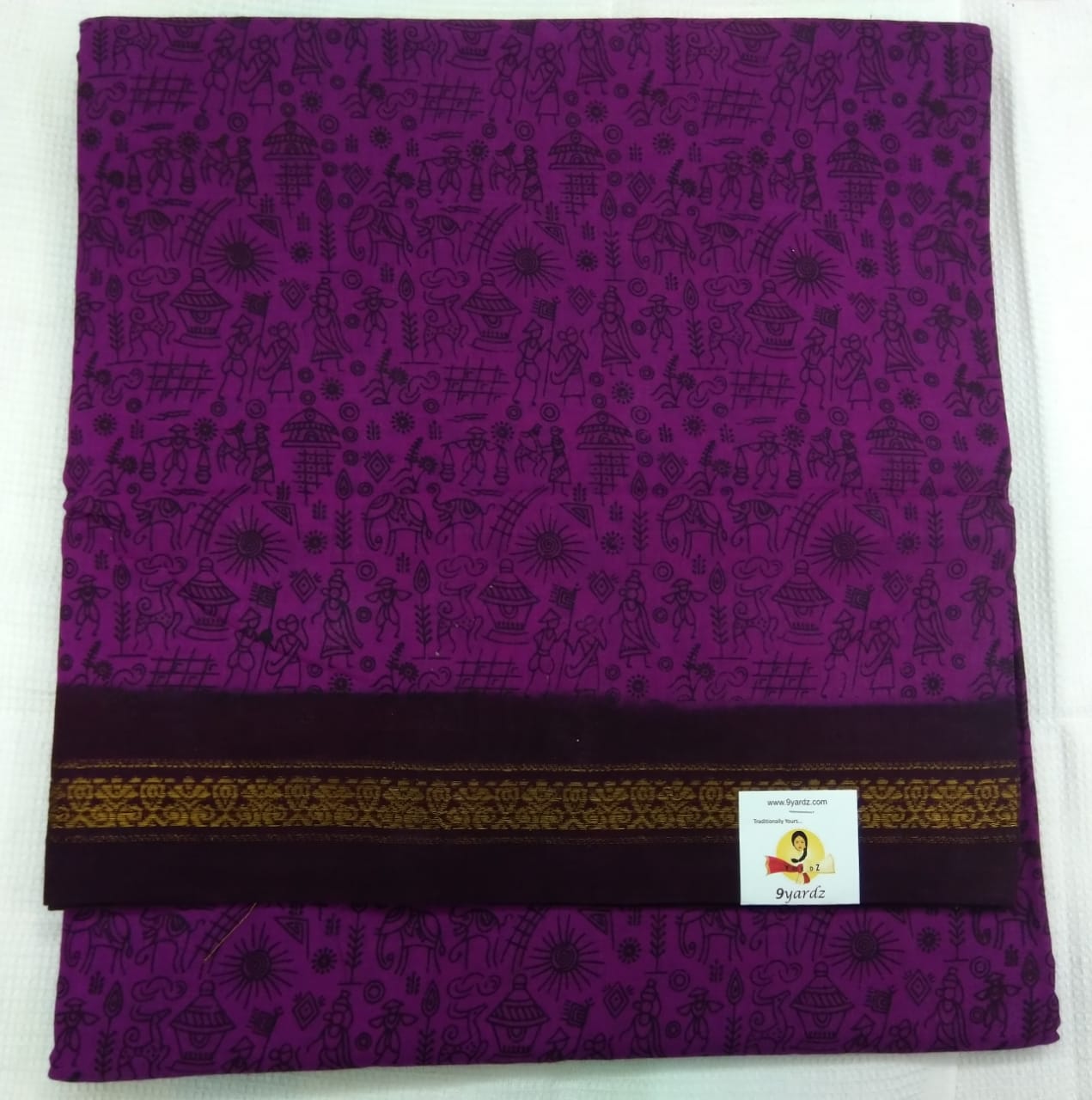 Kanchi Cotton Warali 9.5 yardz