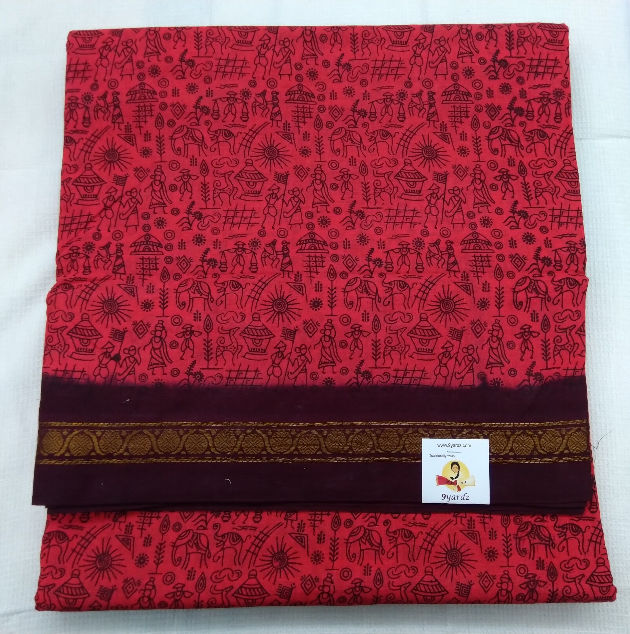 Kanchi Cotton Warali 9.5 yardz