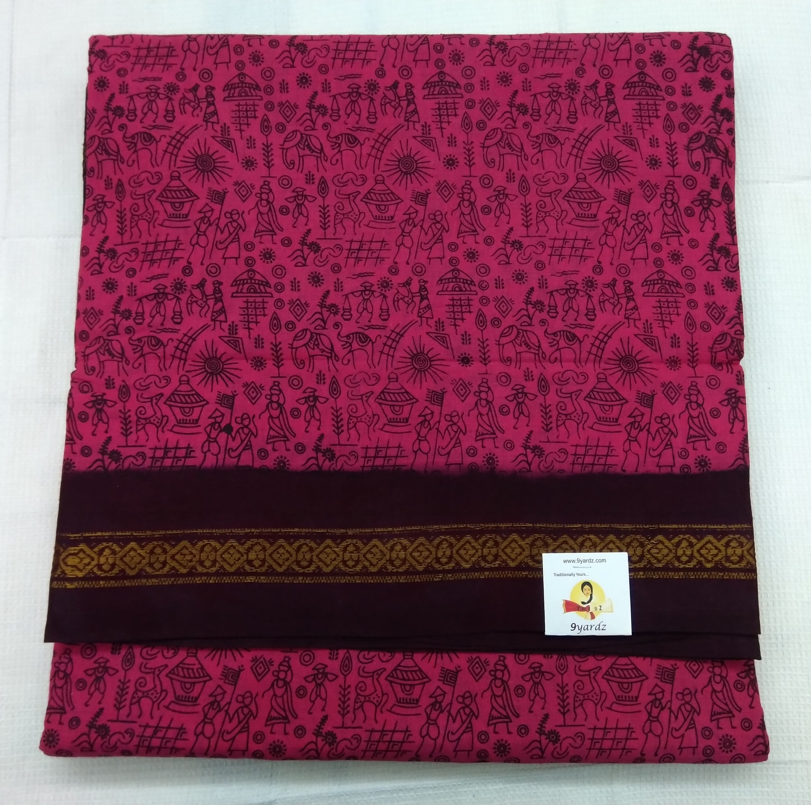 Kanchi Cotton Warali 9.5 yardz