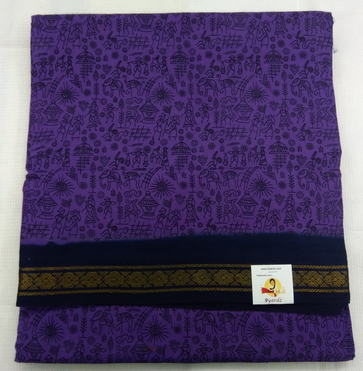Kanchi Cotton Warali 9.5 yardz