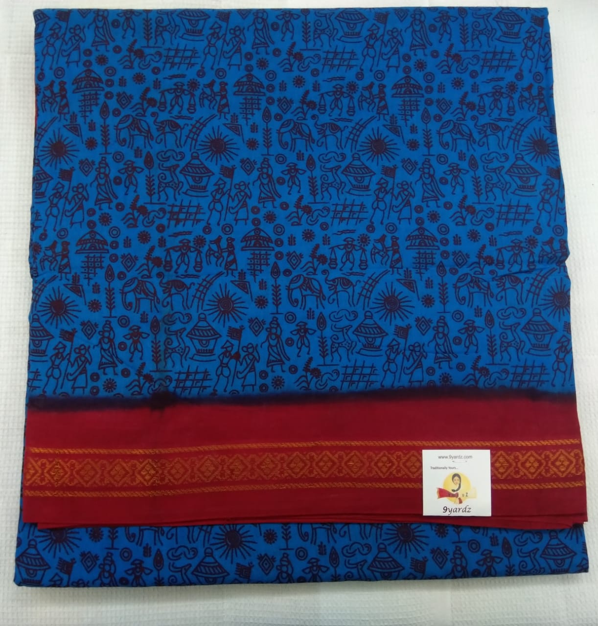 Kanchi Cotton Warali 9.5 yardz