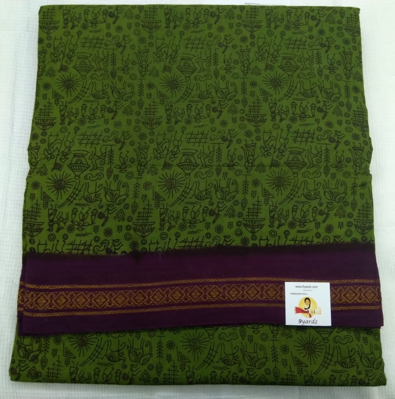 Kanchi Cotton Warali 9.5 yardz