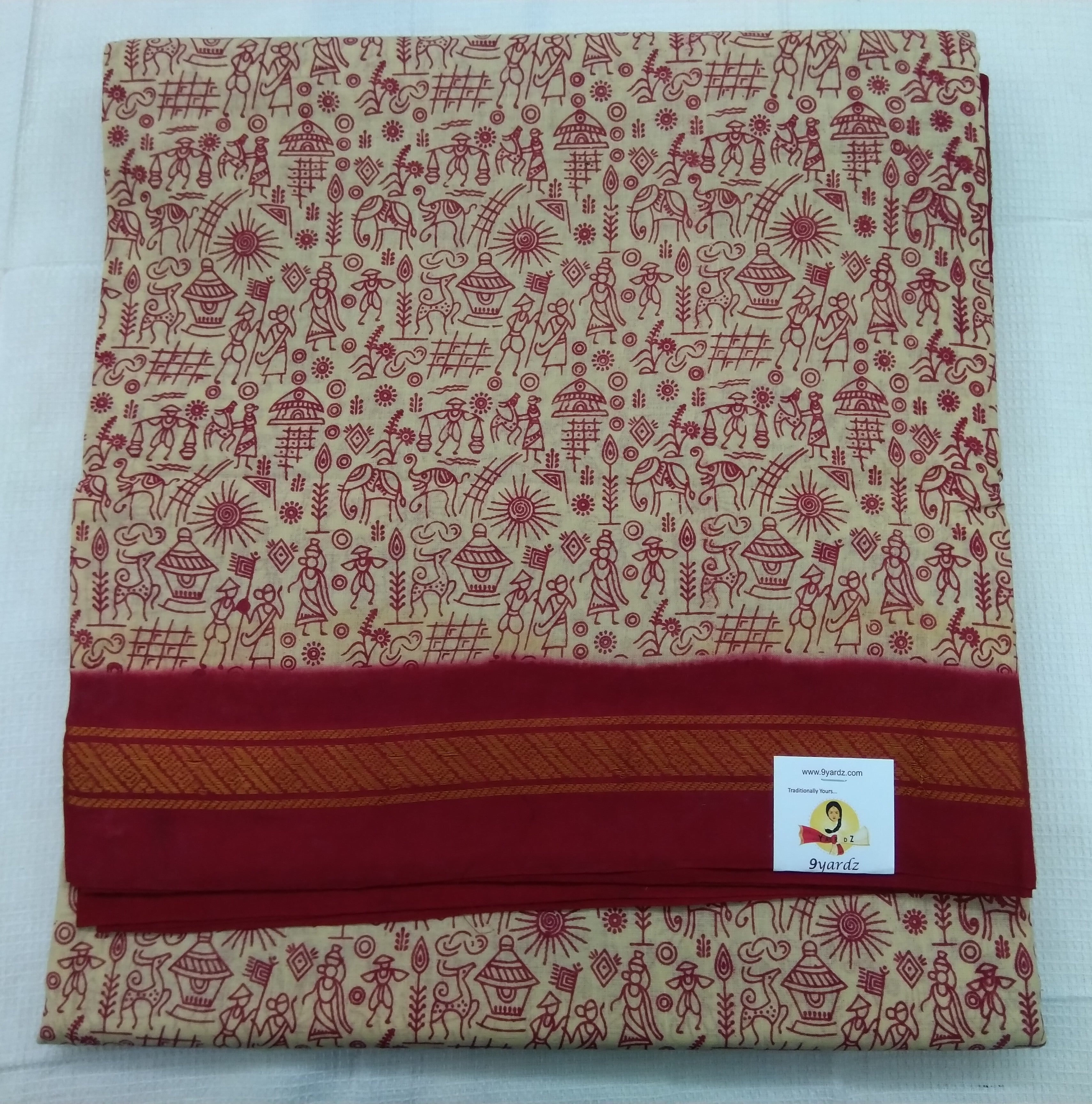 Kanchi Cotton Warali 9.5 yardz