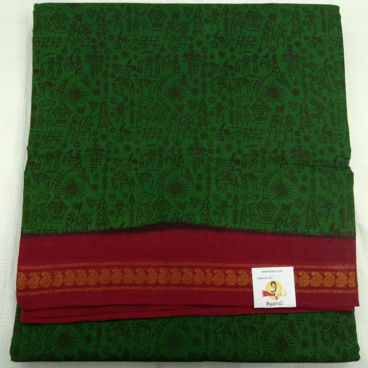 Kanchi Cotton Warali 9.5 yardz