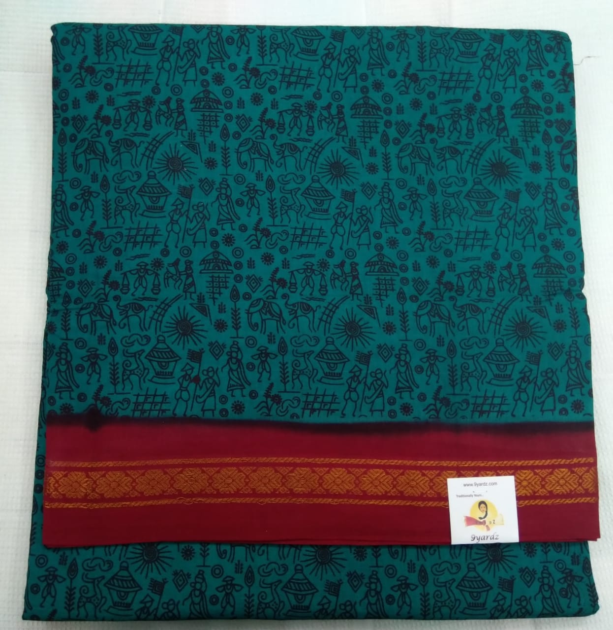 Kanchi Cotton Warali 9.5 yardz