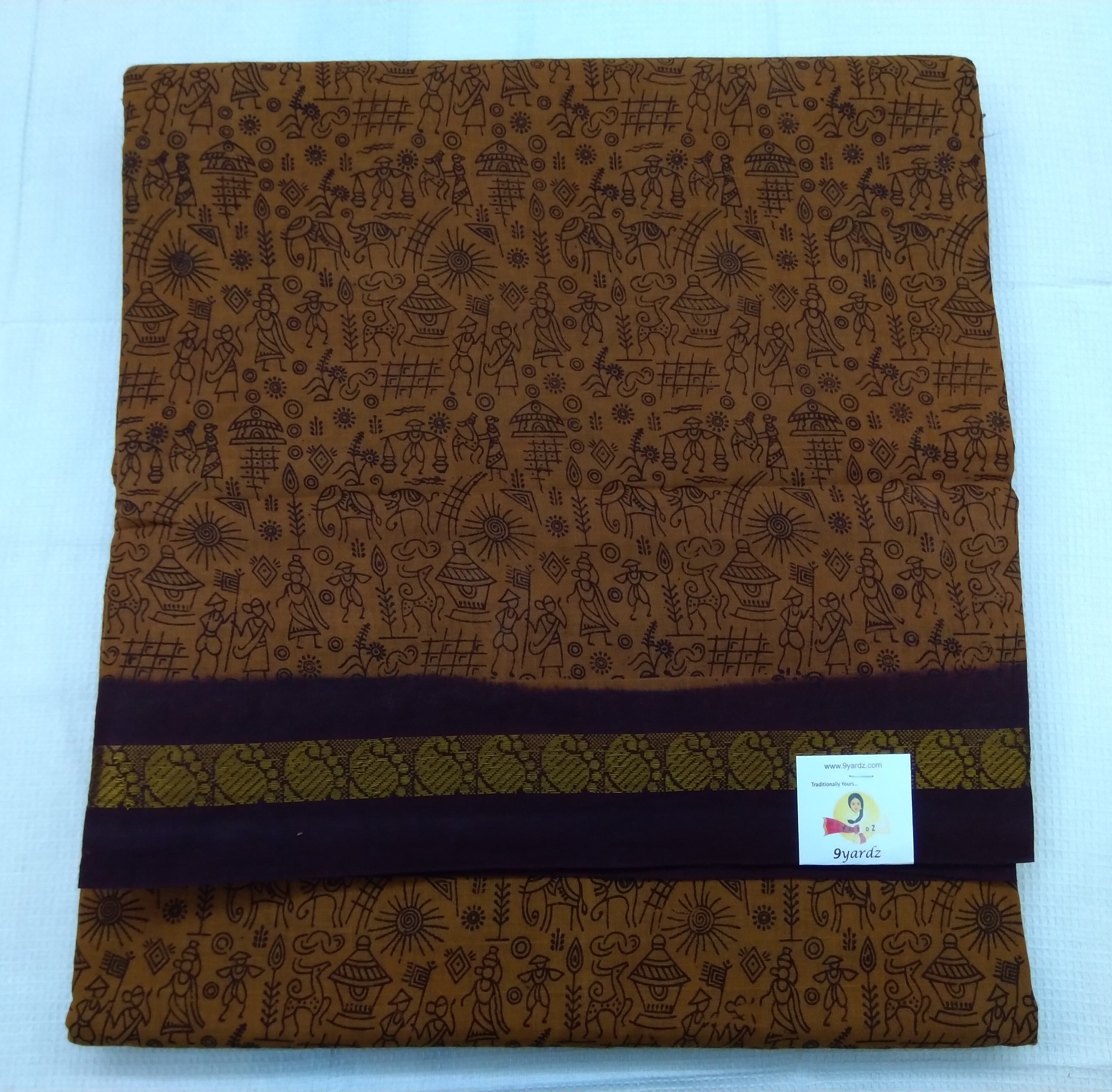 Kanchi Cotton Warali 9.5 yardz