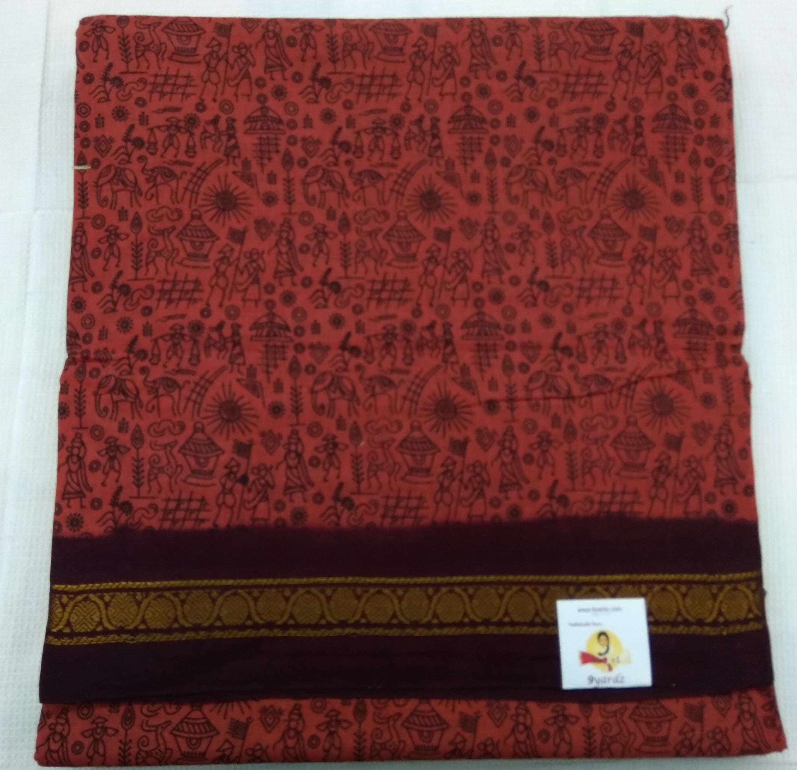 Kanchi Cotton Warali 9.5 yardz