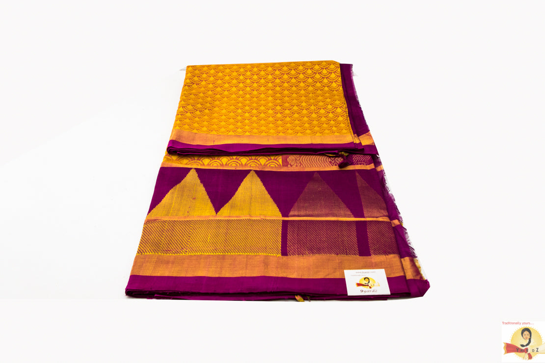 Kuppadam Silk Cotton- Pale Yellow