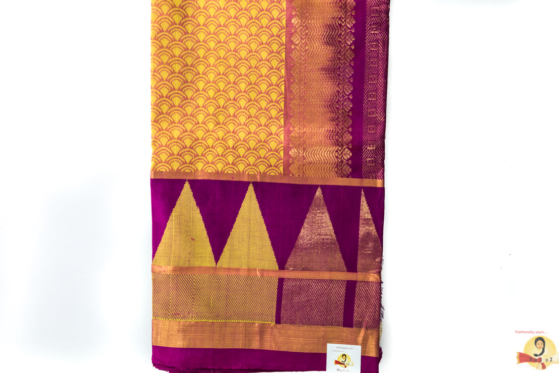 Kuppadam Silk Cotton- Pale Yellow