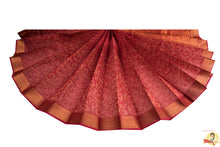 Load image into Gallery viewer, Chirala Handloom Cotton Saree-Pink &amp; grey