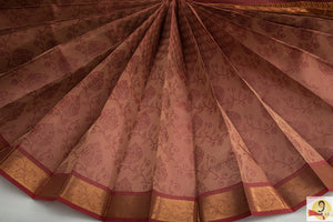 Chirala Handloom Cotton Saree- Biscuit