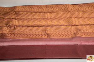 Chirala Handloom Cotton Saree- Biscuit