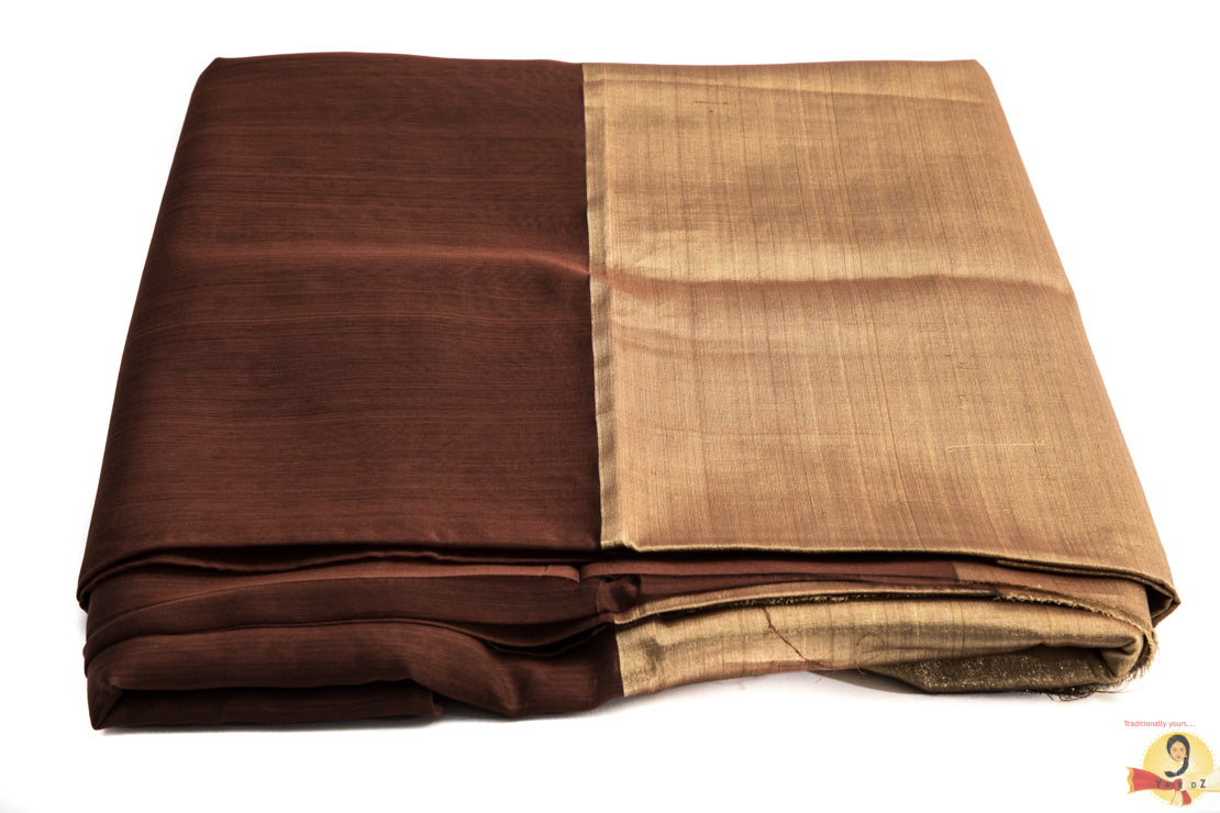 Maheshwari Silk Cotton- Dark Brown