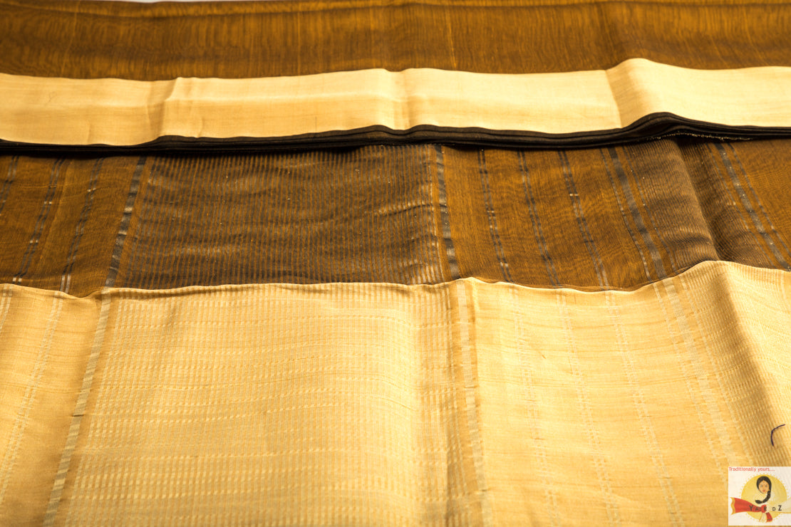 Maheshwari Silk Cotton- Golden Brown