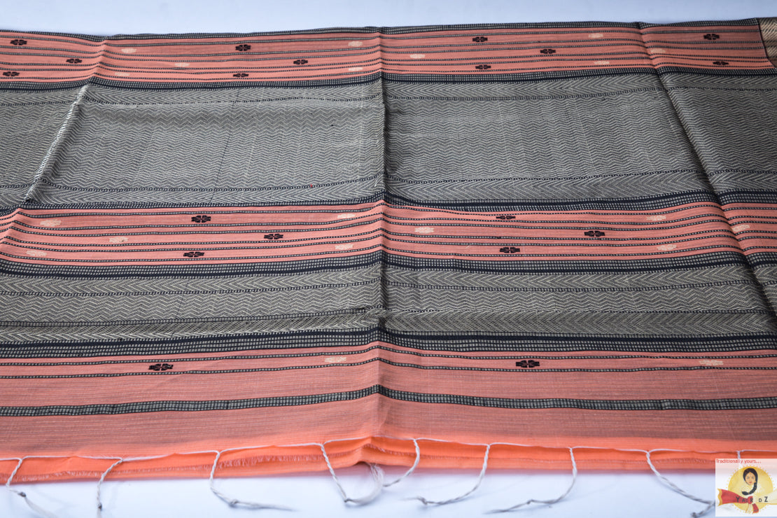 Maheshwari Silk Cotton- Peach