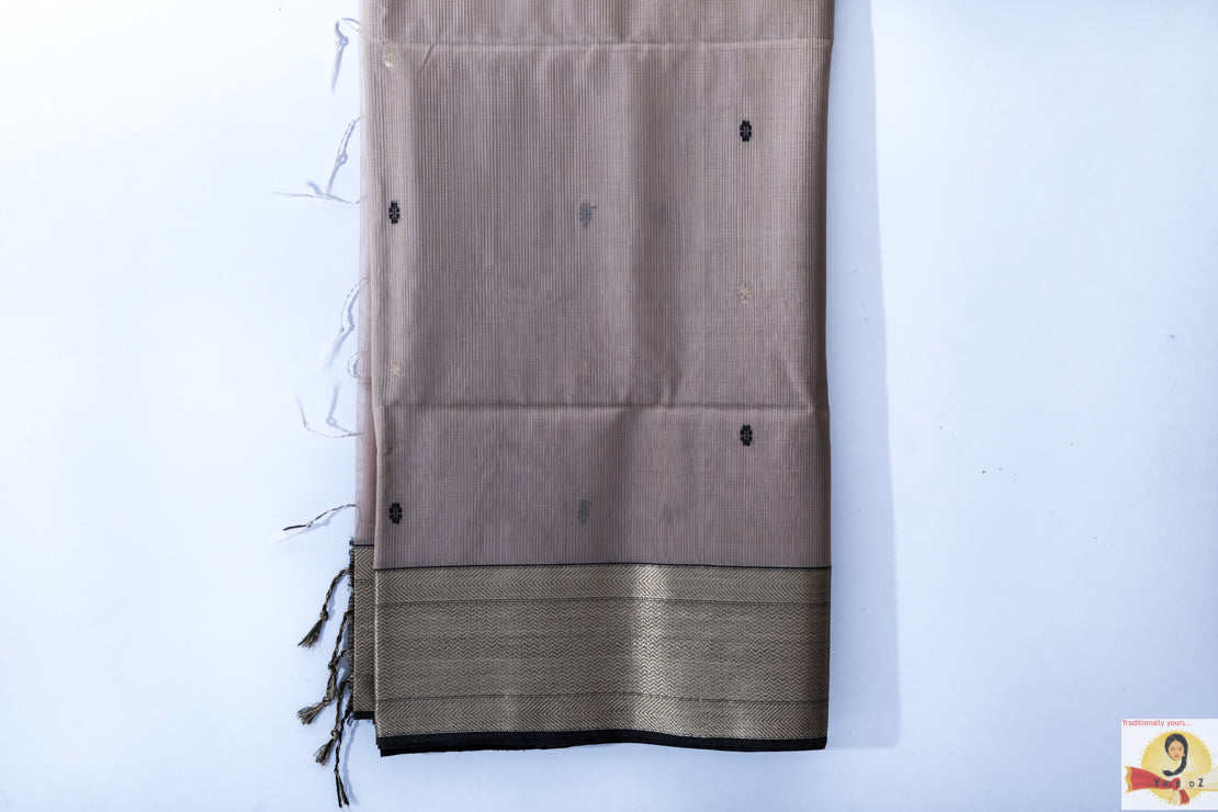 Maheshwari Silk Cotton- Pearl - Off White