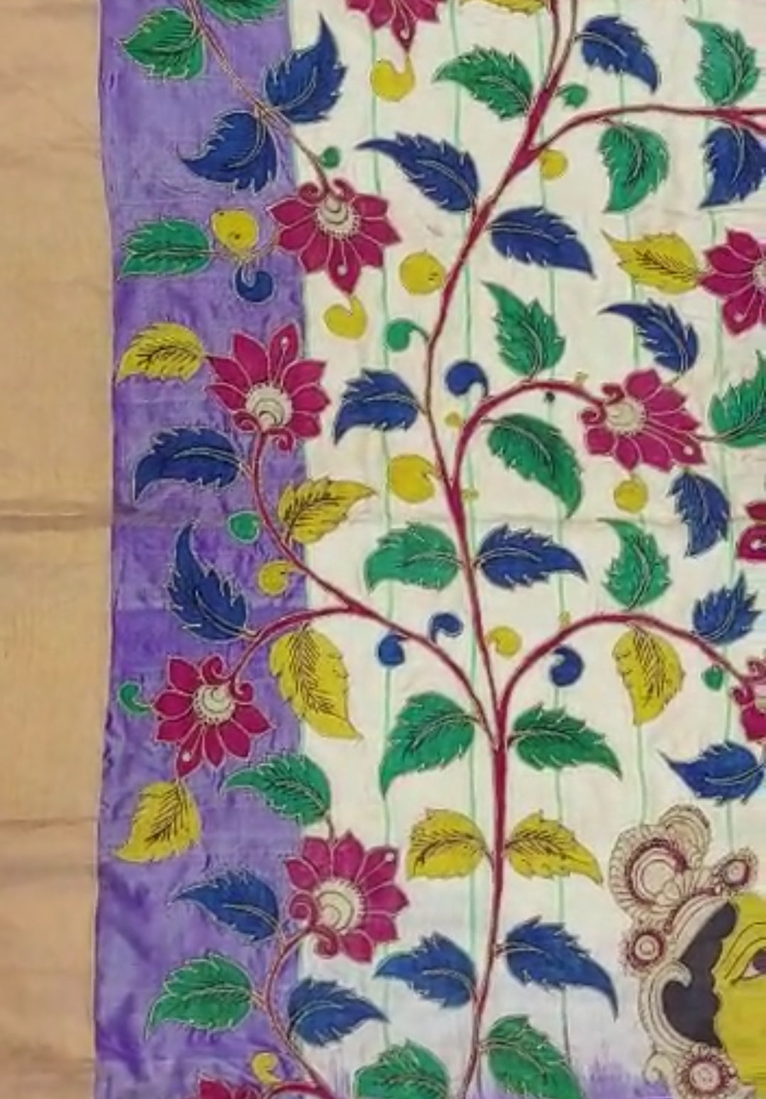 Pure silk Kalamkari