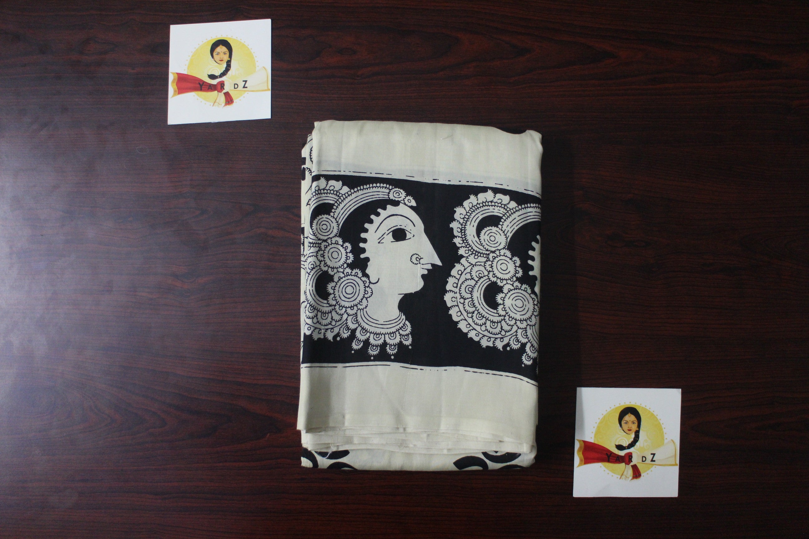 Hand block printed Kalamkari