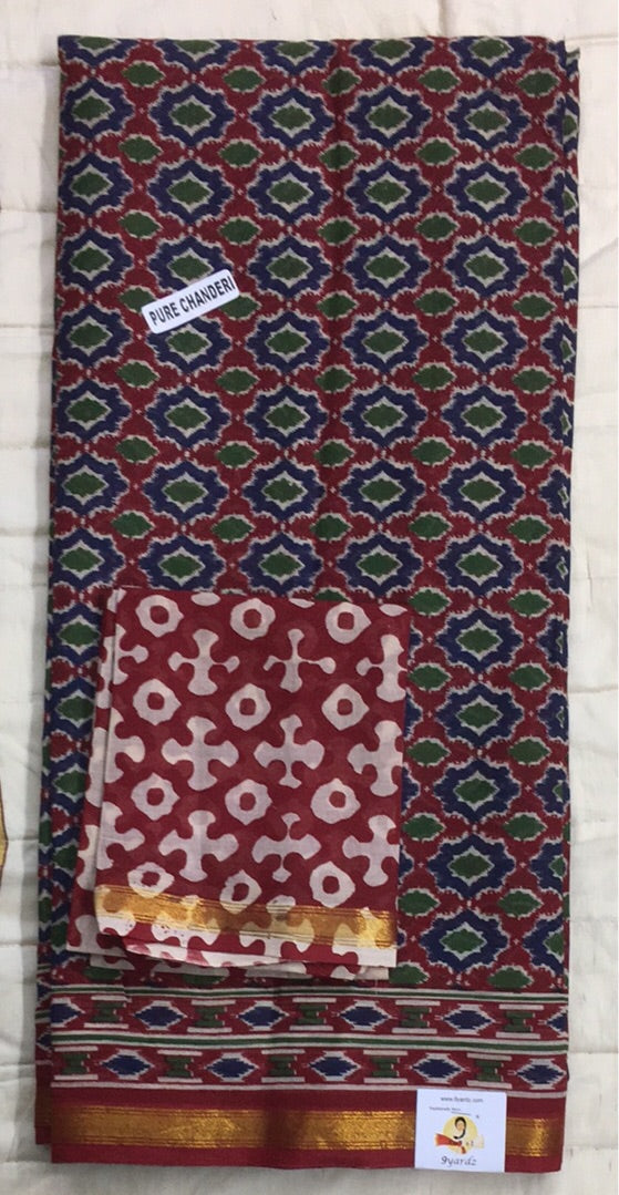 Chanderi cotton 6 yards