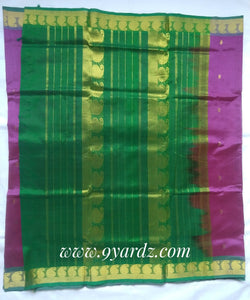 Pure Silk cotton - magenta by green