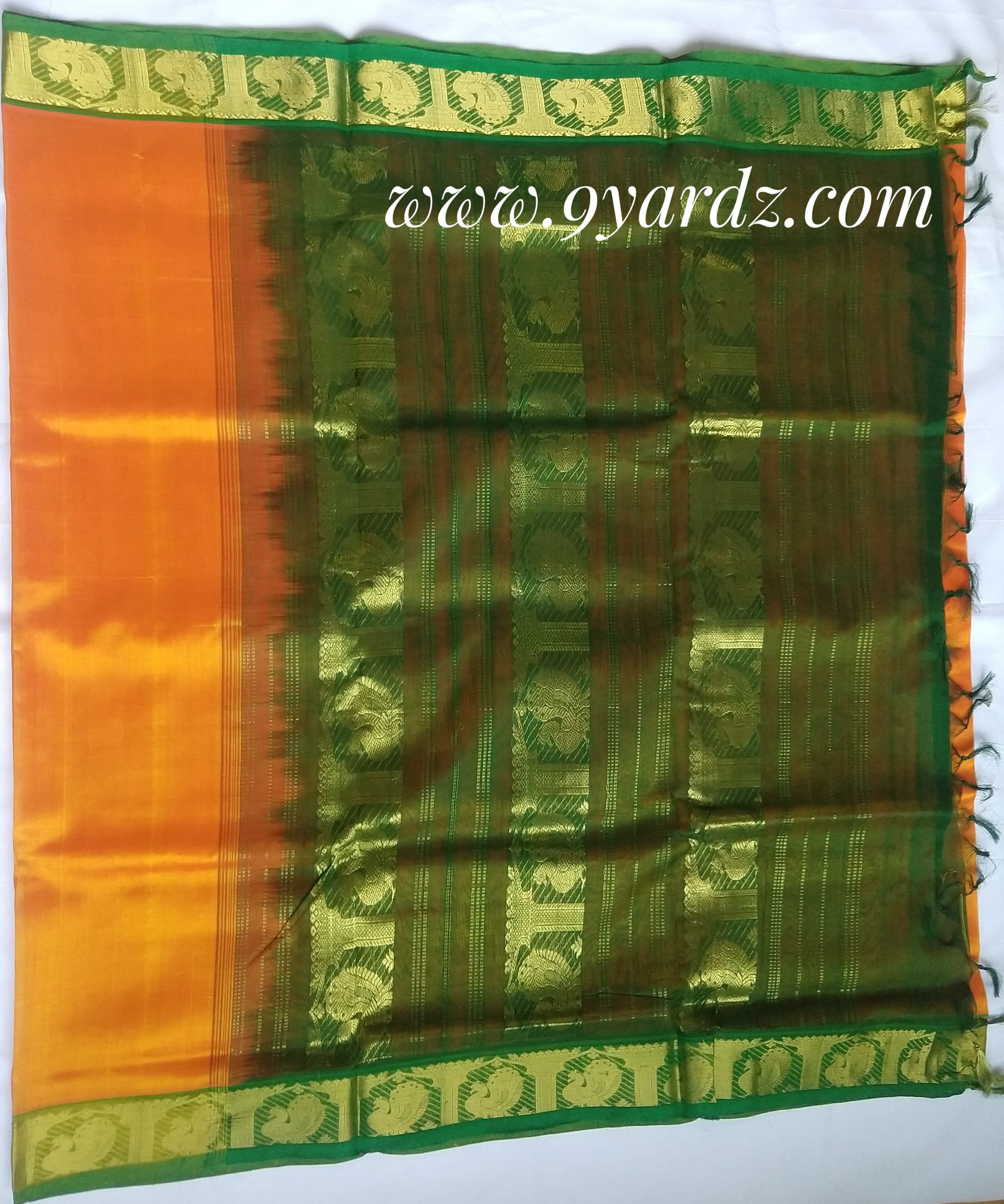 Pure Silk cotton - mango yellow by green