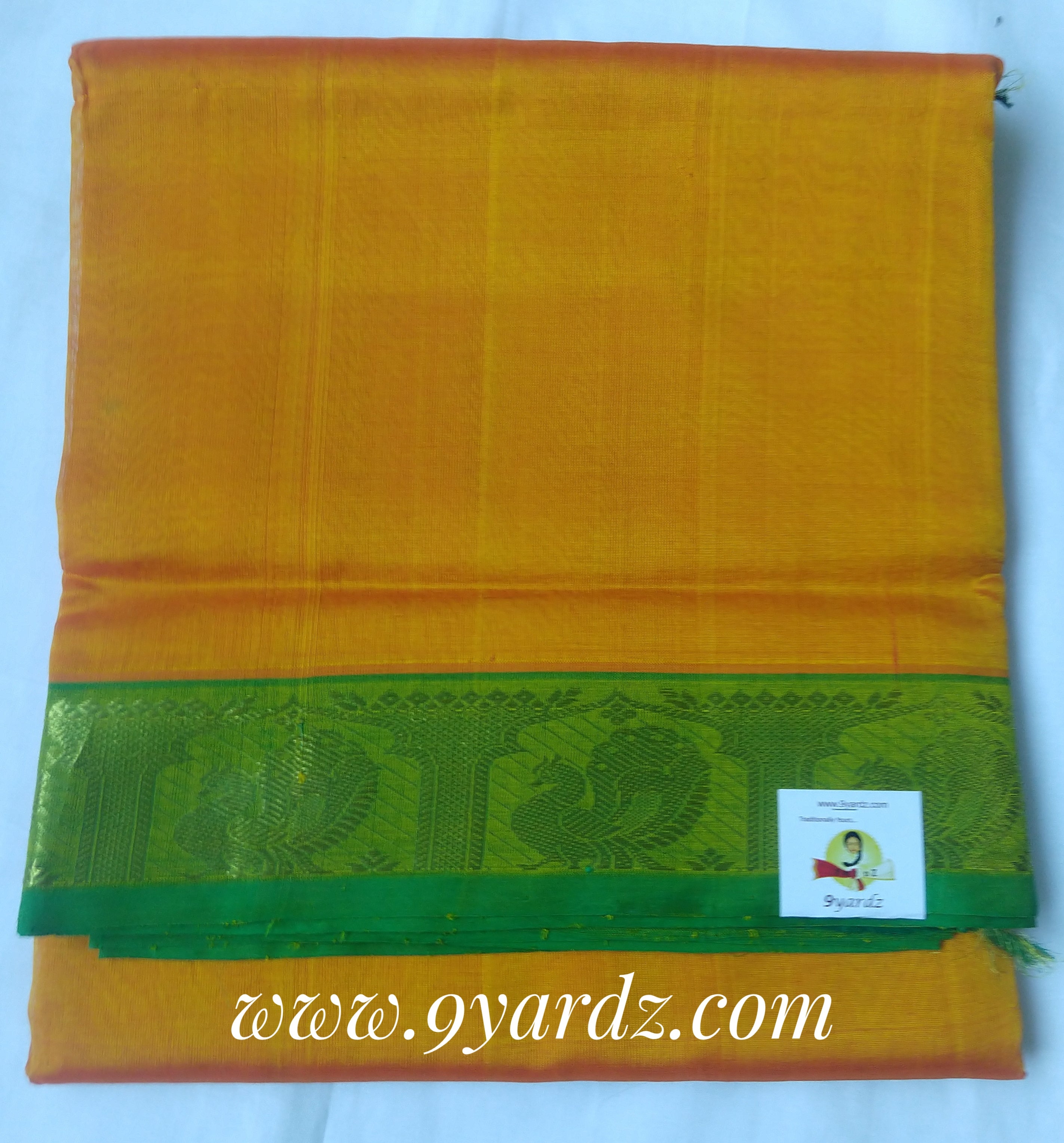 Pure Silk cotton - mango yellow by green