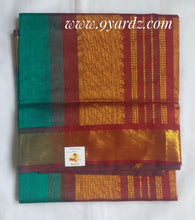 Load image into Gallery viewer, Pure silk cotton 10 yards madisar - Metallic green by maroon