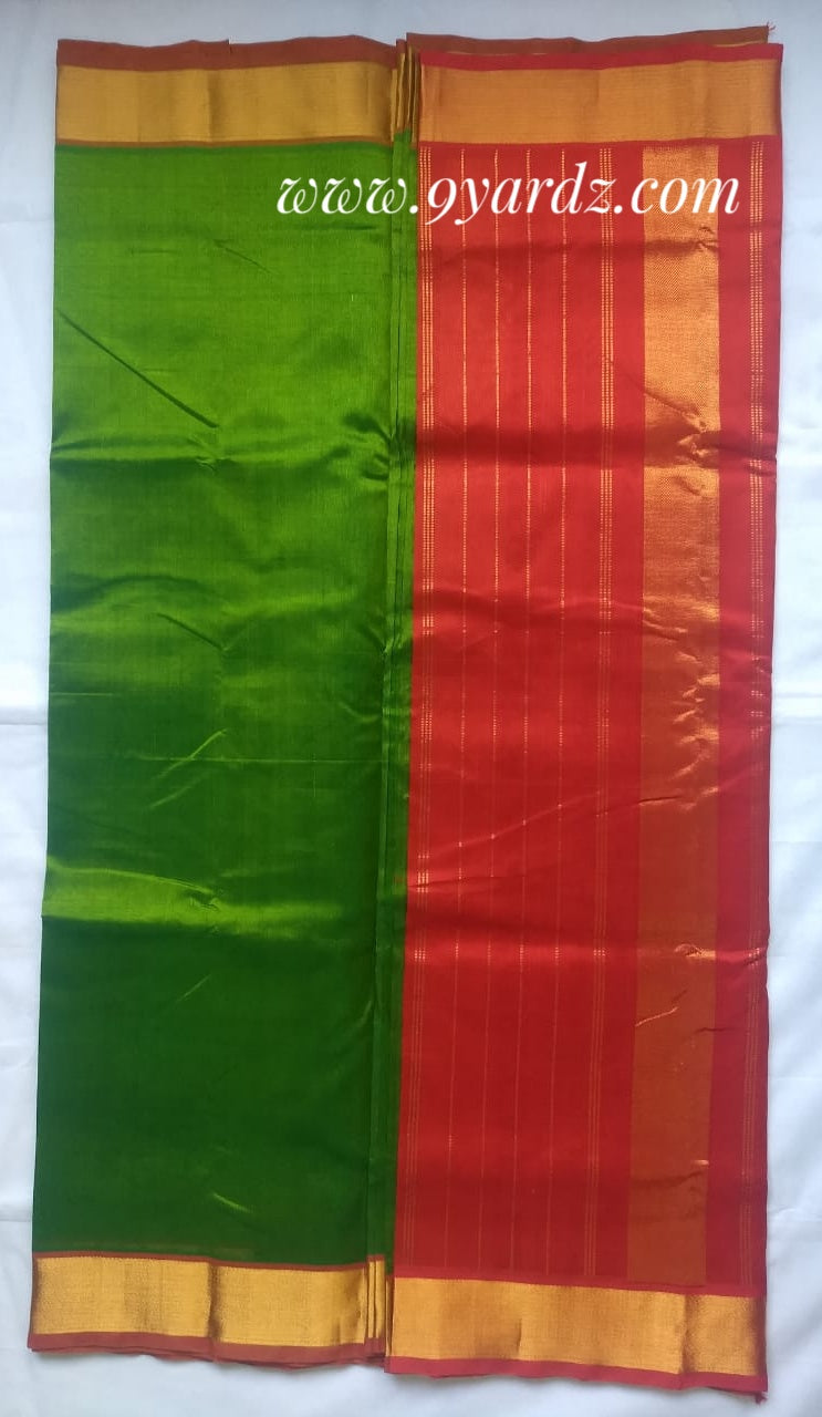 Pure silk cotton  - Parrot green by Red