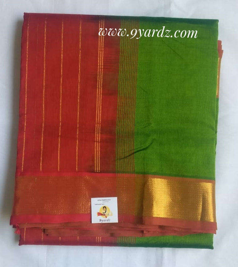 Pure silk cotton  - Parrot green by Red